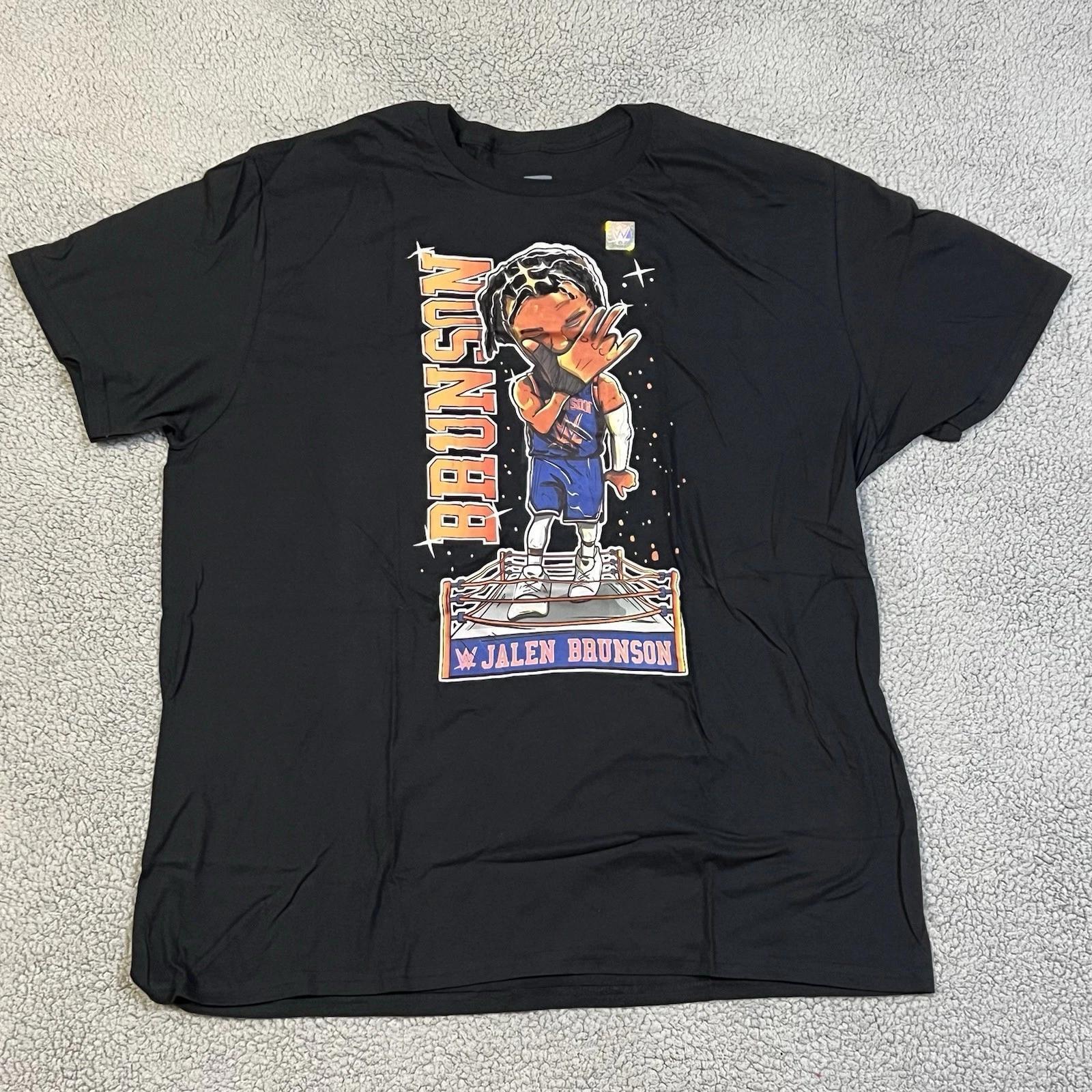 Jalen Brunson T Shirt Men Xxl Black Wwe Smackdown Short Sleeve Crewneck